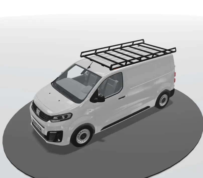 Dachgalerie Q19 aus Aluminium schwarz L2 Heckklappe